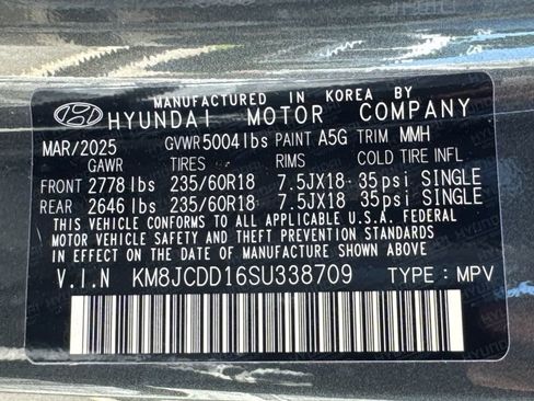 Certified 2025 Hyundai Tucson SEL AWD/4WD image 33