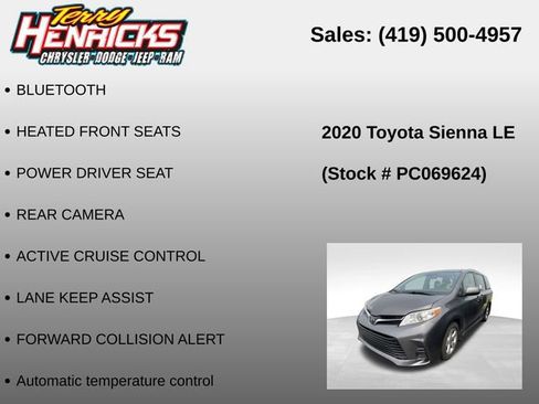 Used 2020 Toyota Sienna LE FWD image 11