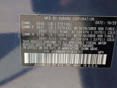 Used 2024 Subaru Ascent Touring AWD/4WD image 35