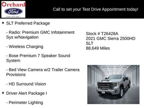 Used 2021 GMC Sierra 2500 SLT w/ SLT Premium Package AWD/4WD image 19