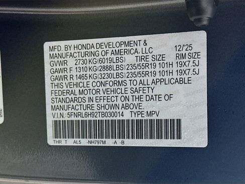 New 2026 Honda Odyssey Elite image 33