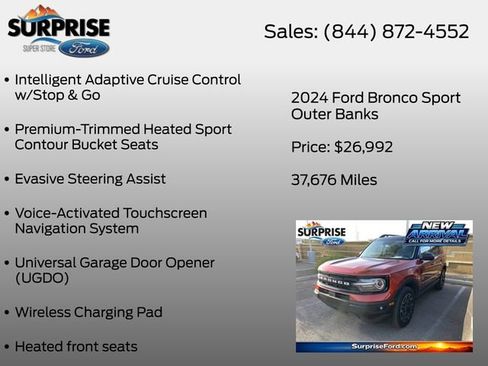 Used 2024 Ford Bronco Sport Outer Banks w/ Tech Package AWD/4WD image 16