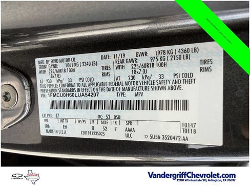 Used 2020 Ford Escape SEL FWD image 34