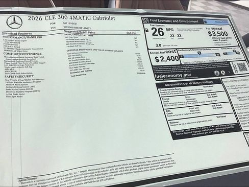 New 2026 Mercedes-Benz CLE 300 4MATIC Cabriolet image 13