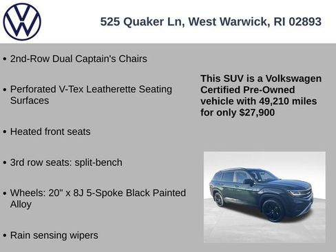 Certified 2022 Volkswagen Atlas SE w/ Black Wheel Package image 19