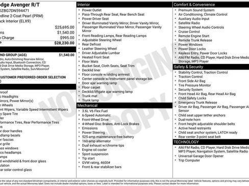 Used 2013 Dodge Avenger R/T w/ Sun/Sound Group image 6