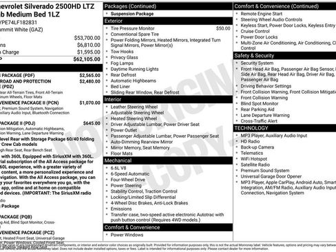 Used 2020 Chevrolet Silverado 2500 LTZ w/ LTZ Plus Package AWD/4WD image 48