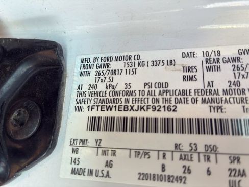 Used 2018 Ford F150 XL w/ Equipment Group 101A Mid AWD/4WD image 12