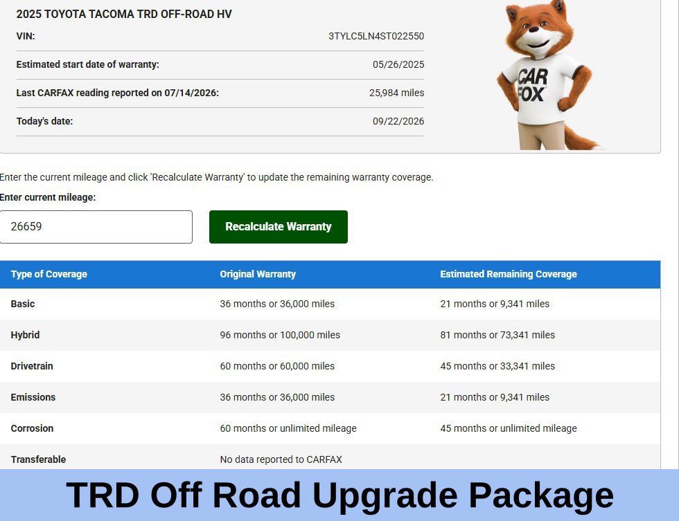 Used 2025 Toyota Tacoma TRD Off-Road w/ TRD Off Road Upgrade Package AWD/4WD image 22