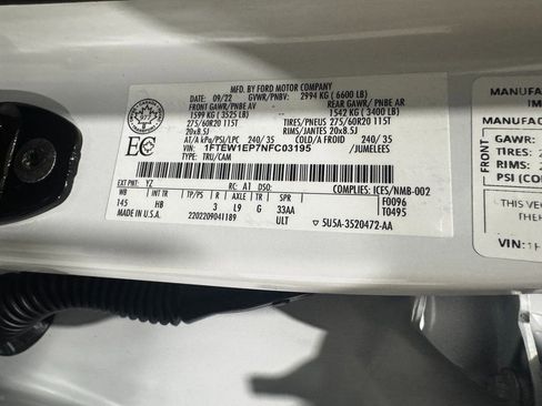 Used 2022 Ford F150 Lariat w/ Equipment Group 502A High image 45