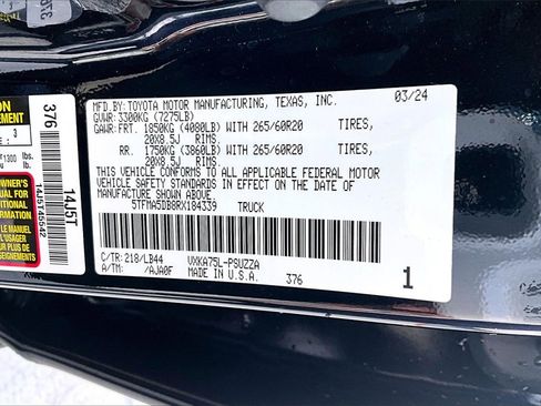 Used 2024 Toyota Tundra 1794 Edition w/ TRD Off-Road Package image 20