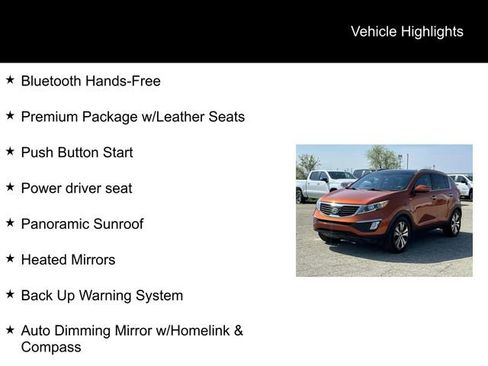 Used 2011 Kia Sportage EX w/ Premium Pkg w/Leather Seats image 4