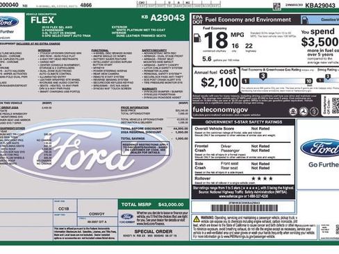 Used 2019 Ford Flex SEL w/ Equipment Group 202A image 45