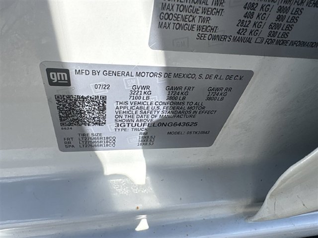 Used 2022 GMC Sierra 1500 AT4X AWD/4WD image 40