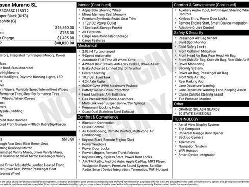Certified 2025 Nissan Murano SL AWD/4WD image 42