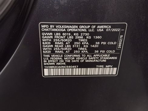 Used 2022 Volkswagen Atlas SEL AWD/4WD image 27