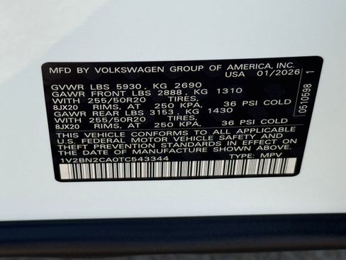 New 2026 Volkswagen Atlas SEL image 11