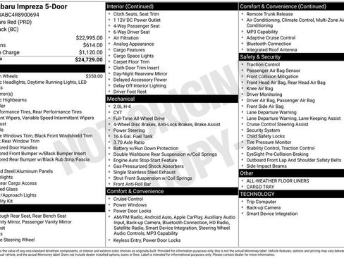 Used 2024 Subaru Impreza 2.0i image 6