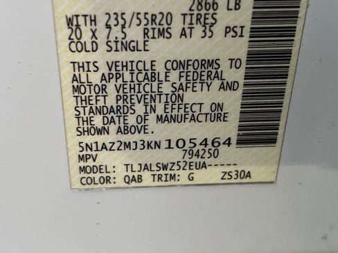 Used 2019 Nissan Murano Platinum w/ Cargo Package image 39