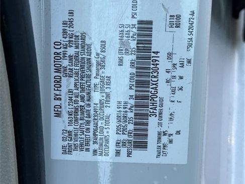 Used 2012 Ford Fusion S image 10