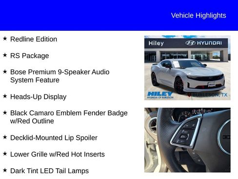 Used 2024 Chevrolet Camaro LT w/ Redline Edition RWD image 9