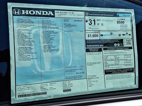 New 2026 Honda Accord SE image 11