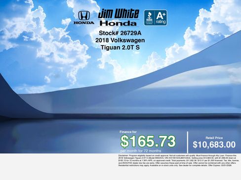 Used 2018 Volkswagen Tiguan S image 3