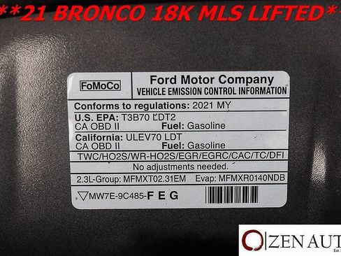 Used 2021 Ford Bronco 4-Door AWD/4WD image 71