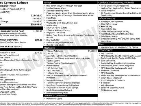 Used 2020 Jeep Compass Latitude w/ Popular Equipment Group AWD/4WD image 5