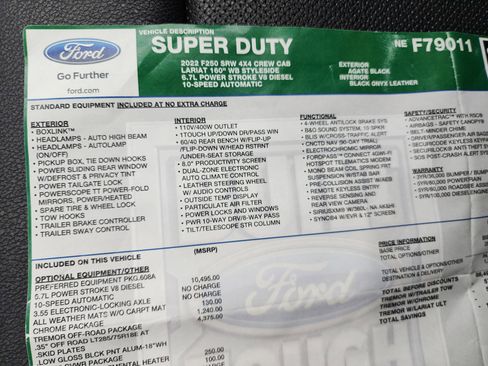 Used 2022 Ford F250 Lariat w/ Tremor Off-Road Package image 62