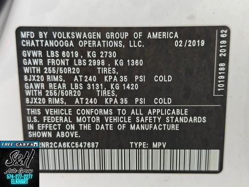 Used 2019 Volkswagen Atlas SEL Premium AWD/4WD image 25