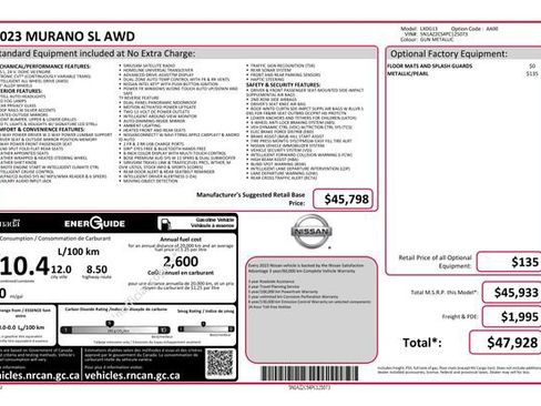 Used 2023 Nissan Murano SL image 7