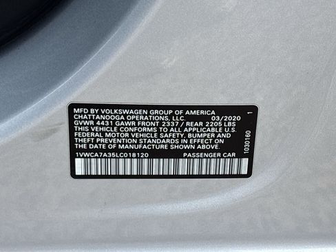 Used 2020 Volkswagen Passat 2.0T SEL FWD image 29