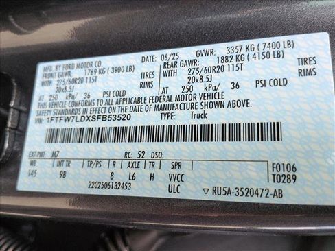 New 2025 Ford F150 Platinum w/ Equipment Group 702A High image 17