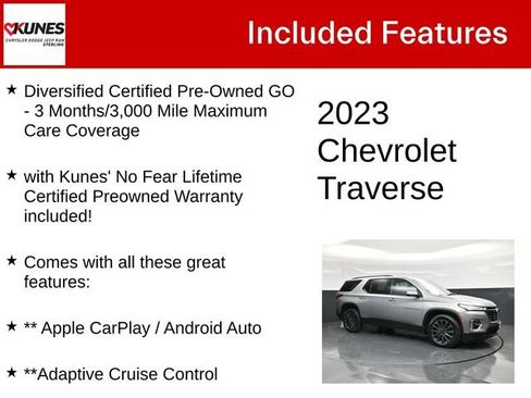 Used 2023 Chevrolet Traverse RS w/ LPO, Floor Liner Package AWD/4WD image 4