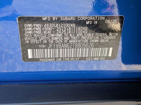 New 2026 Subaru WRX Limited AWD/4WD image 19