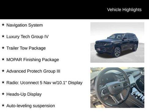 New 2024 Jeep Grand Cherokee Overland w/ Advanced Protech Group III AWD/4WD image 8