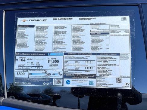 New 2026 Chevrolet Blazer EV RS image 15