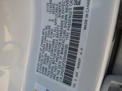 Used 2025 Honda Civic LX image 6