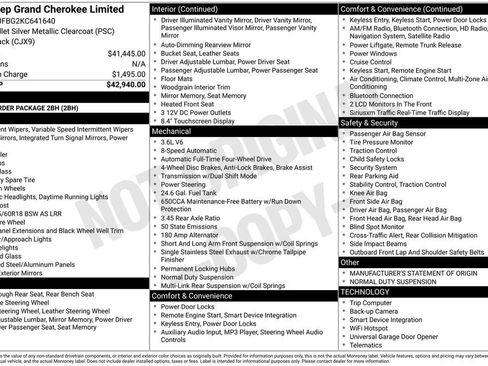 Used 2019 Jeep Grand Cherokee Limited image 36