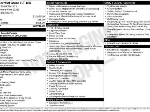 Used 2015 Chevrolet Cruze LT image 1