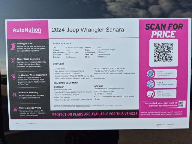 Used 2024 Jeep Wrangler Unlimited Sahara AWD/4WD image 29