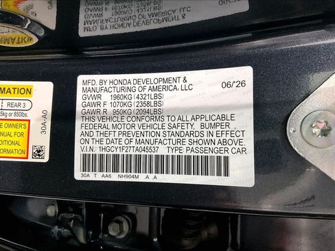 New 2026 Honda Accord LX image 17