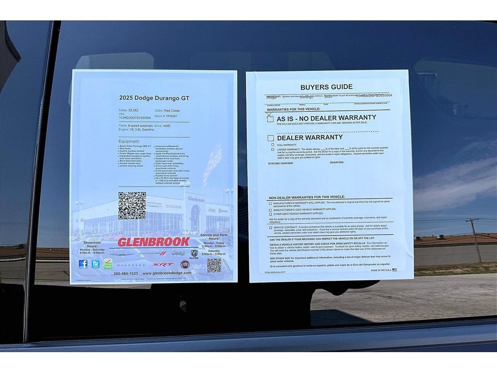 Certified 2025 Dodge Durango GT AWD/4WD image 55