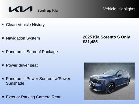 Used 2025 Kia Sorento S w/ Panoramic Sunroof Package image 8