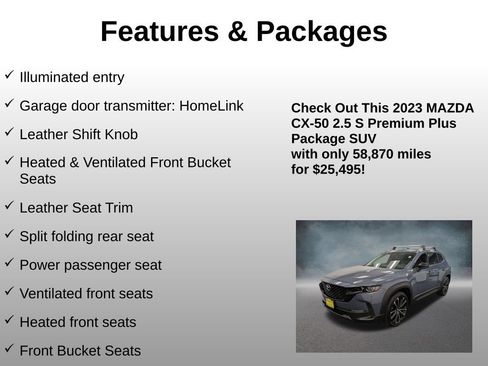 Used 2023 MAZDA CX-50 AWD 2.5 S w/ Cargo Package image 21