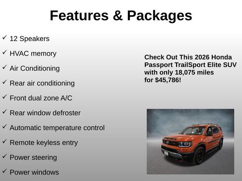 Certified 2026 Honda Passport TrailSport Elite image 8