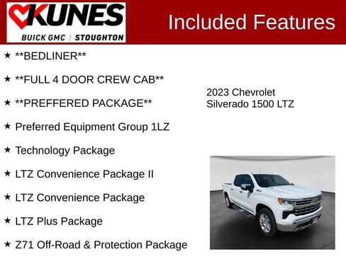 Used 2023 Chevrolet Silverado 1500 LTZ w/ Technology Package AWD/4WD image 3