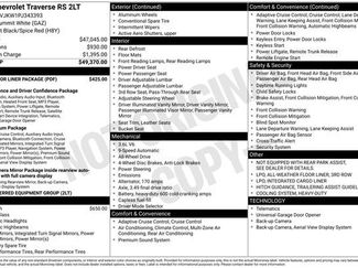 Used 2023 Chevrolet Traverse RS w/ LPO, Floor Liner Package video 2