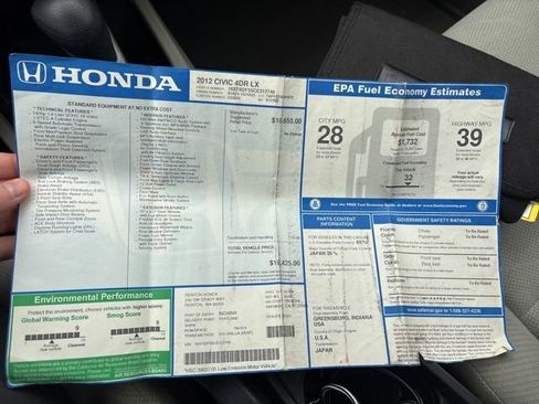 Used 2012 Honda Civic LX image 15